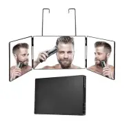Tri-fold Hanging Makeup Mirror 3 Way Self Haircut Beauty Set hair Cutting Barber