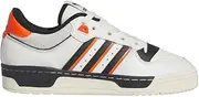 [adidas] Unisex Rivalry 86 Low Shoes - Basketball, Athletic & Sneakers, Cloud White / Core Black / Semi Impact Orange, 12