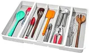 Madesmart Expandable Utensil Tray White