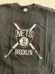 BROOKLYN NETS T SHIRT STAR WARS DAY SGA BLACK XL NBA BASKETBALL NYC LIGHT SABER