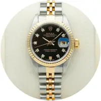 在飛比找蝦皮購物優惠-勞力士勞力士女士手錶日誌型 18k 金自動機械表女士風格腕錶