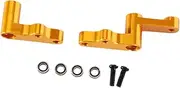 Ｓｉｍｈｏａ RC Car Steering Assy Kit Steering Mount 1/12 RC Car Parts Upgrade Accessories for 124008, Gold