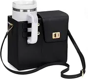 Orgonite Portable Shoulder Bag for Stanley Sports Shoulder Bags, Stanley Cup Bag Water Bottles Carry Bag for Stanley Cup Accessories, A02 Black