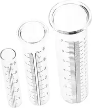 Kisangel Outdoor Rain Gauge Tool 3 Pieces of Rain Gauge Containers Material High-Definition Scale