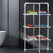 30 Bars Devanti Electric Heated Towel Rail Rack Foldable Clothes Dry Warmer
