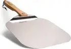 Aluminum Metal Pizza Peel with Foldable Wood Handle Easy Storage, Pizza Spatula