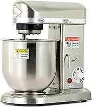 Electric Stand Mixer, Commercial Food Mixer, 3 Speeds Tilt-Head Cake Mixer with Stainless Steel Bowl, Dough Hook, Whisk, Beater, for Baking Pizzeria Restaurant,StainlessSteels-10L