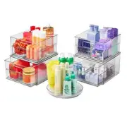The Home Edit 17 Piece Bath Edit Clear Plastic Square Modular Storage System