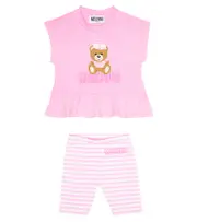 [Moschino Kids] Moschino Kids Baby cotton-blend T-shirt and leggings set M 3-6 white