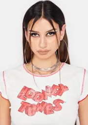 [Dolls Kill x Looney Tunes] In Technicolor Logo Baby Tee