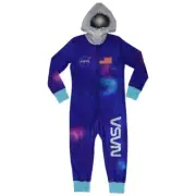 NASA Big Girl's Astronaut Costume Pajama Hooded Sleeper