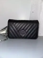 NWT BADGLEY MISCHKA Small Camera Crossbod Bag Black With Circle Logo MSRP$69