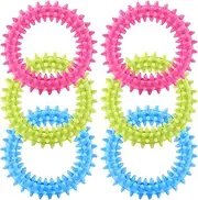 Yeetec 6 Pack Sensory Bracelet for Kids, Stretchy Fidget Bracelet, Autism Sensory Toys for Stress Relief, Birthday, Party Supplies, Red Blue and Green