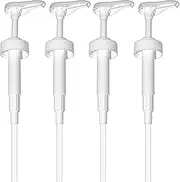 Gallon Pump Dispenser - for Plastic or Glass Bottles – Heavy-Duty Leak Proof for Commercial and Household Use - Plastic Pump for 1 Gallon Jug – Non-BPA Plastic (Pack of 4)
