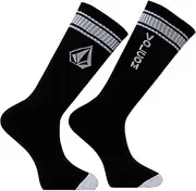 [Volcom] D6312304 High STRIPE SOCK PR Articulated Socks Men's O/S, Black, Free Size