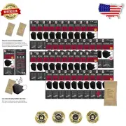 Comfortable 4-Layer Black KF94 Masks with High Elastic Ear Loops - 10 Pack