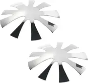 ADOCARN 2pcs French Manicure Stencil Nail Art Template Kit Dark Red Gel Polish