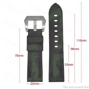 矽膠迷彩軍用錶帶適用於 Blancpain X S-Watch 聯名五十 五海洋運動矽膠錶帶男士 22 毫米 TPU 手