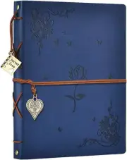 ZEEYUAN Leather Scrap Book DIY Photo Memory Book Scrapbook Photo Album 60