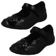 Girls Clarks Relda Spark Unicorn Charm School Shoes
