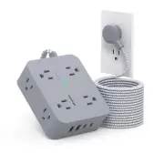 Surge Protector Power Strip 15 Ft Long Cord 8 Outlets 4 USB Ports2 USB C Flat...