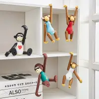在飛比找松果購物優惠-北歐風格猴子裝飾小擺件創意可愛適合兒童房書櫃臥室房間佈置 (