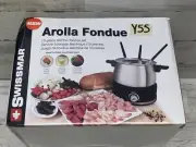Swissmar Arolla 2L-2.1 QT 10 Pc Stainless Steel Electric Fondue Set New