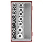 Socket Set 10-32mm 1/2" Drive 17 Piece 6 Point Teng Tools TE-TT1217-6