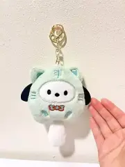 Pochacco Plush Keychain In Pale Green Cute Cat Omamori Costume