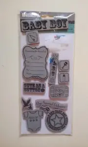 Baby Boy Cling Rubber Stamp Multiple Pc Set TPC Studio New Sealed Free Shipping