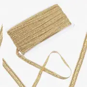 Golden Glimmer Gimp: 21.8 Yards of Shiny Lurex Braid Trim for DIY Sewing, Uphols