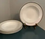 Target Home Glamour Fine China Set Of 4 Rimmed Soup Bowls Platnium Rim