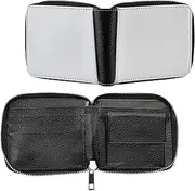 [SCCFMM] 10 Pieces Sublimation Wallet Double Side Blank Pu Leather Men's Women's Zipper Card Holder Organizer Bag Coin Purse DIY Heat Transfer Print Crafts For Father's Day