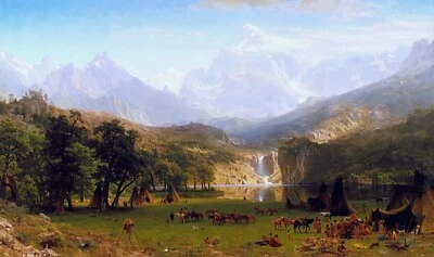 The Rocky Mountains, Lander's Peak Painting by Albert Bierstadt Art Reproduction