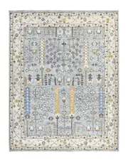 Solo Rugs Sydney Contemporary Floral Hand-Knotted Wool-Blend Area Rug