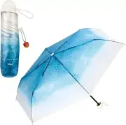 Tabi suru Kissa × Wpc. Cream Soda Folding Vinyl Umbrella 53cm Blue New