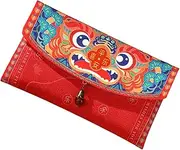 SEWACC Chinese Year Red Envelopes Cloth Money Pouch Creative Festive Red Packets with Traditional Designs for Present Giving and Auspicious Wishes
