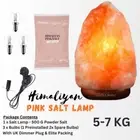 Himalayan Salt Lamp 5-7 KG 100% Natural Healing Pink Salt Stone Lamp & Salt Pack