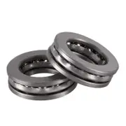 2 Pcs Axial Ball Thrust Bearing 51104 20 x 35 x 10mm Silver Tone