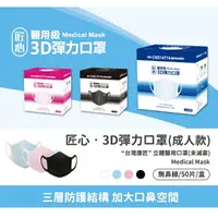 在飛比找樂天市場購物網優惠-【怡家藥局】匠心 醫用級3D彈力 成人立體口罩 藍/粉 3D