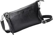[WRITWAA] Elegant Lady Evening Bag Fashion Tassel Shoulder Pouch Cowhide Casual Handbag Storage Compartment