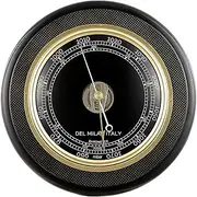 Round Barometer, Carbon Fibre Finish