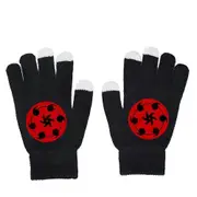 Anime Naruto Printing Thermal Knitted All Finger Gloves Kids Boys Girls Winter Warm Touch Screen Mittens Gifts A