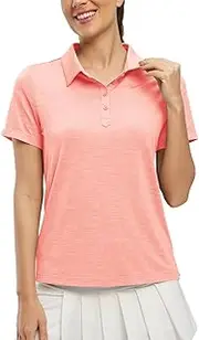 [TBMPOY] Women's Polo Shirts Dry Fit Golf T Shirts Lightweight Short Sleeve Casual Work Sports Collared Tennis Shirt