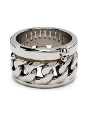 Alexander Mcqueen Bijoux Chainmotif Band Ring