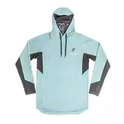 DESOLVE - Fish Face Hoodie. Azure Blue - Medium.