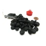 [Chessex] Gaming Stones Black Opal Frosted Glass Stones 4" Tube