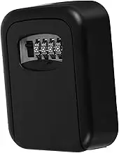 Angoily 1 Set Key Lock Box with Code Wall Mounted Security Lock Box for Outdoor Use High Hardness Combination Storage for Home Apartment and School Keys Easy to Reset Password