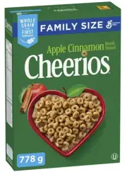 Cheerios Apple Cinnamon Cereal, Family Size, 778g
