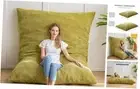 3 in 1 Bean Bag Chair, Giant Bean Bag Sofa Bed, Floor Mattress Queen Green